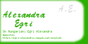 alexandra egri business card